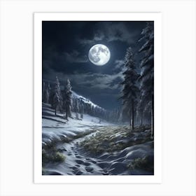 Snow In The Forest Art Print