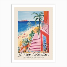 Cala Goloritz, Sardinia   Italy Il Lido Collection Beach Club Poster 1 Art Print