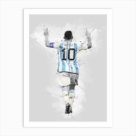 Lionel Messi Street Art Art Print