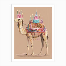 Camel Birthday Art Print