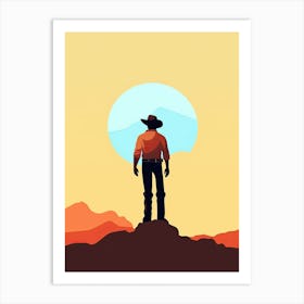 Silent Cowboy Spirit Art Print