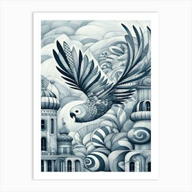 Echo Parrot In Flight Art Print