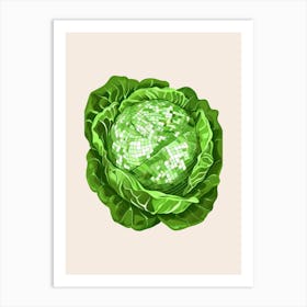 Disco Ball Lettuce Art Disco Poster Trendy Aesthetic Art Food Kitchen Art Print