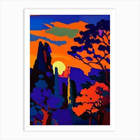 Rocky Sunset Art Print