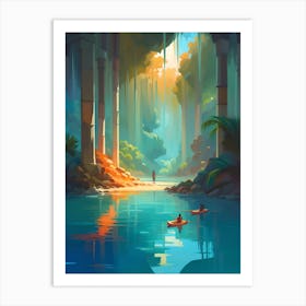 River In The Forest 7 Art Print