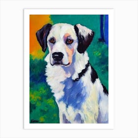 Brittany 3 Fauvist Style Dog Art Print