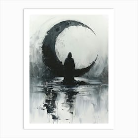 Moon painting Art Print