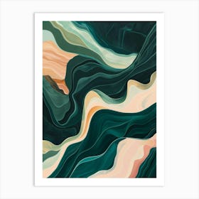 Abstract Wave Painting 1 Art Print