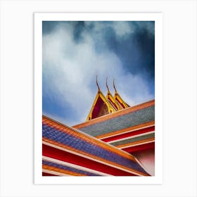 Rooftops Of Bangkok Art Print