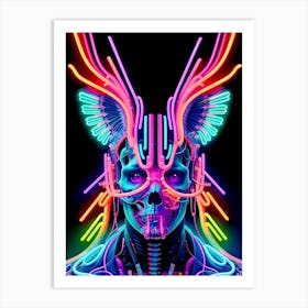 Neon Skull 26 Art Print