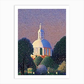 Pomona, City Us  Pointillism Art Print