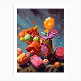 Candies Oil Painting 5 Art Print