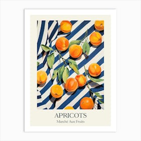 Marche Aux Fruits Poster Apricots Fruit Summer Illustration 4 Art Print