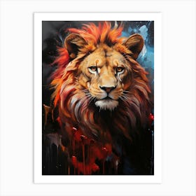 Lion painting 2 Art Print