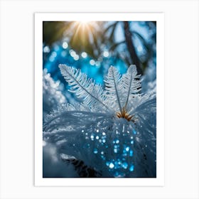 Frosted Leaves Art Print