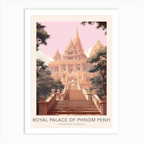The Royal Palace Of Phnom Penh Cambodia Travel Poster Art Print