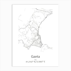 Gaeta,Italy Minimalist Map Art Print