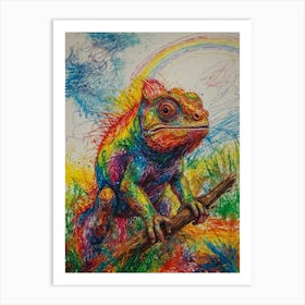 Rainbow Chamelon Art Print