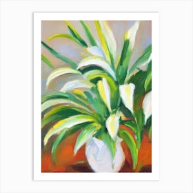 Easter Lily Impressionist Painting Art Print