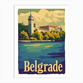 Aihrgdesign A Vintage Travel Poster Of Belgrade 1 Art Print