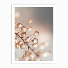 Drops On Leafs No 1 Art Print