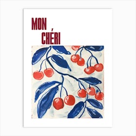 Mon Cheri Poster Cherry Painting Matisse Style 3 Art Print