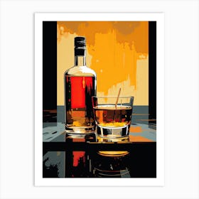 Glass Of Whiskey, Mid century 2 Art Print