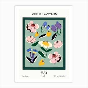 Birth Flowers May Art Print