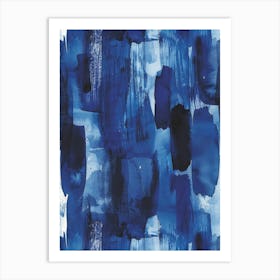 Blue Abstract Painting 2 Art Print