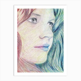 Portrait Of A Girl Art Print