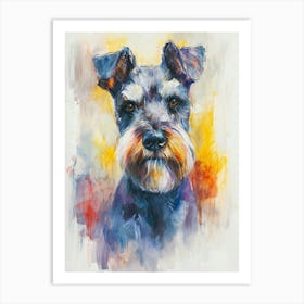 Miniature Schnauzer Watercolor Painting 3 Art Print