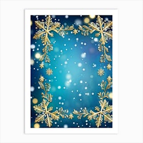 An Ornate Fanciful Christmas Frame Rich In Holiday Decor Where Details Of Garlands Ornaments An (1) 2 Art Print