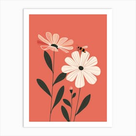 Bee On A Flower Art Print