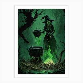 Witch Cauldron Art Print