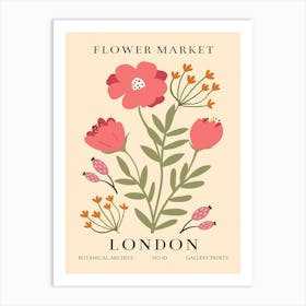 Flower Market London 2 Art Print