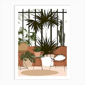 Cactus In The Garden Art Print