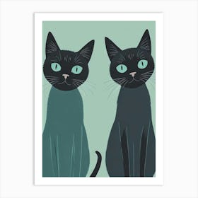 Two Cats Arts Prints (4) Art Print