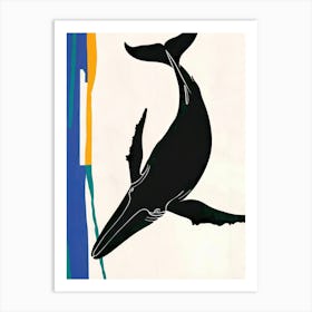 Whale 2 Cut Out Collage Art Print