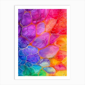 Rainbow Abstract Painting Art Print