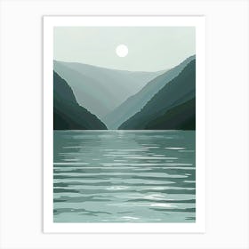 Sunrise Over A Lake Art Print