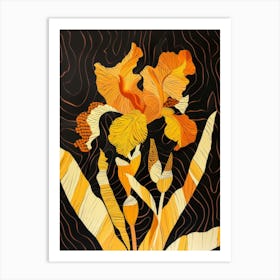 Orange Iris Art Print