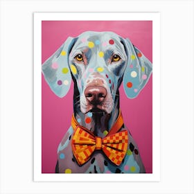 Weimaraner Pop Art Paint 2 Art Print