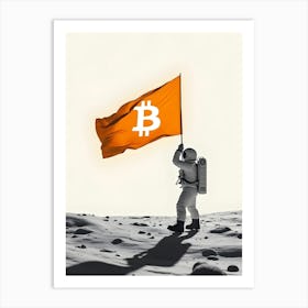 Bitcoin On The Moon 3 Art Print