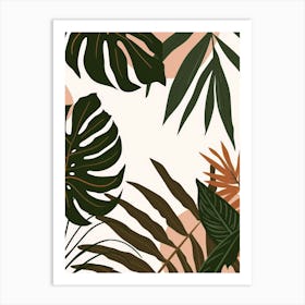 Tropical Leaves Background 5 Art Print