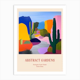 Colourful Gardens Huntington Desert Garden Usa 3 Red Poster Art Print