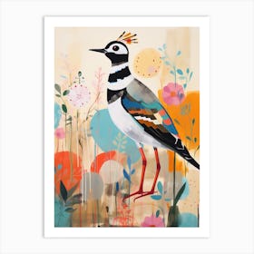 Bird Painting Collage Lapwing 3 Art Print