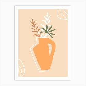 Vase With Plants Art Print