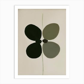 Four Leaf Clover 1, Symbol Abstract Painting Art Print