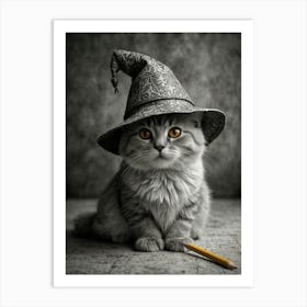 Cat In A Hat 3 Art Print