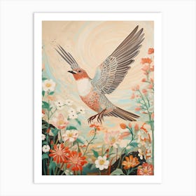 Swallow 2 Detailed Bird Painting Art Print